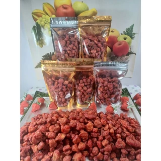สตอเบอร์รี่อบแห้ง 250 กรัม ไม่น้ำตาลเปรี้ยวหวานธรรมชาติ เกรดพรีเมี่ยม เปรี้ยวนำ