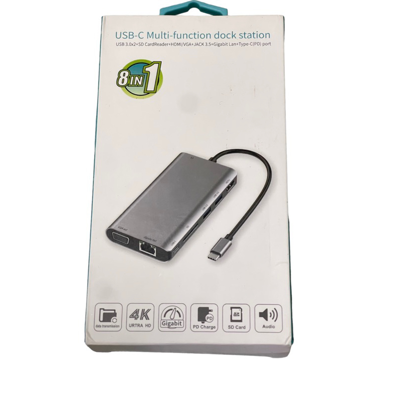 Type-C To RJ45 Gigabit Lan HDMI VGA SD TF เครื่องอ่านการ์ด USB C 3.0สำหรับ macBook Samsung Dex Xiaomi TV 8 Nintendo
