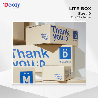 Lite Box กล่องไปรษณีย์ ขนาด D (22x35x14 ซม.) แพ็ค 20 ใบ กล่องพัสดุ กล่องฝาชน Doozy Pack ถูกที่สุด!