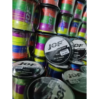 สายpeถัก8คละสี มีสีสลับและสีดำ✅️ แบรนด์📌jof📌แท้100%ยาว100เมตร By Japan👍