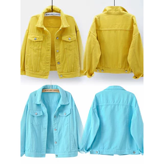 เสื้อแจ็คเก็ตยีนส์สไตล์เกาหลี ใส่ได้ทั้งชาย/หญิง พร้อมส่ง