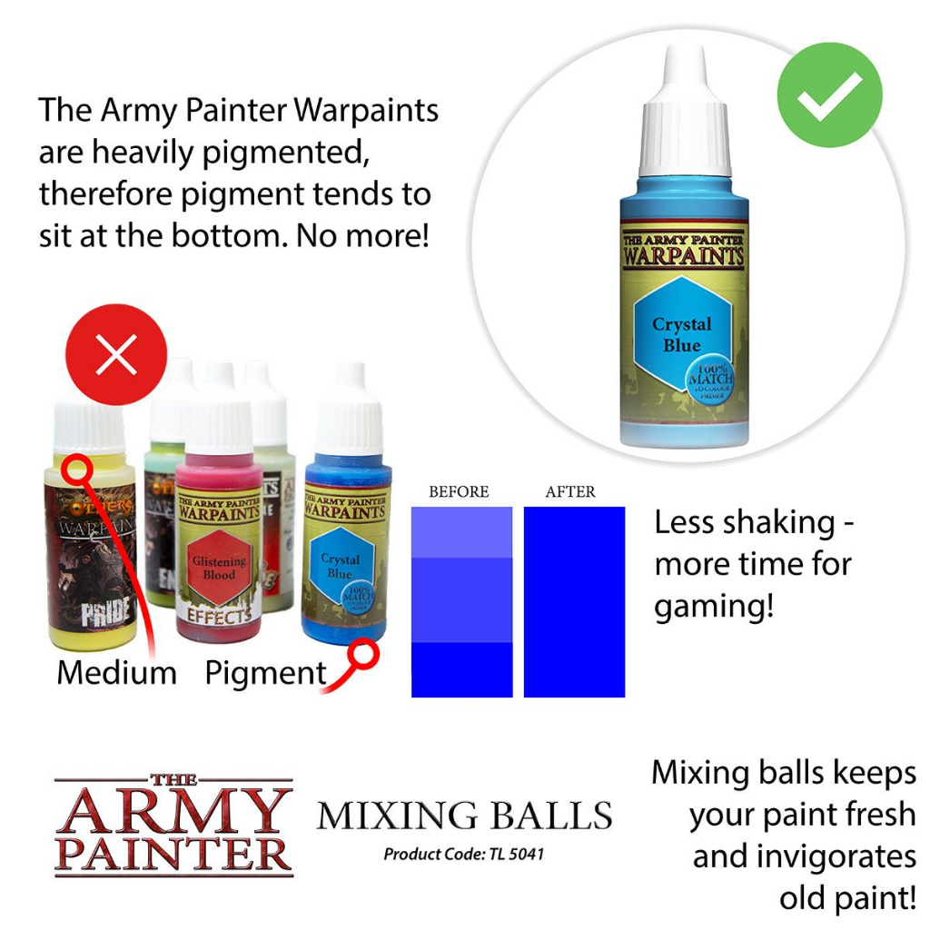 [แบ่งขาย] ลูกเหล็กเขย่าสี The Army Painter - Mixing Balls ลูกเหล็กผสมสี แสตนเลส ไม่ขึ้นสนิม