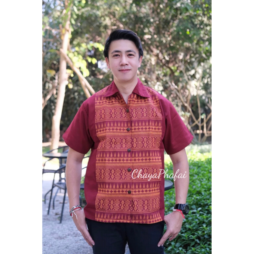 เสื้อผ้าฝ้ายคอปกแต่งลายไทย - รูปที่ 2