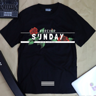 เสื้อยืดลาย "ดอกกุหลาย SUNDAY" #เสื้อยืดหมี #เสื้อยืดไซส์ใหญ่ #LICKPUK #ขายส่งเสื้อยืด