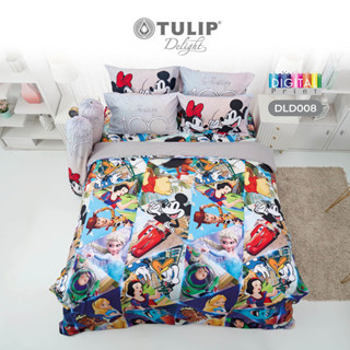 [New] TULIP Disney ชุดเครื่องนอน ผ้าปูที่นอน ผ้าห่มนวม รุ่น TULIP Delight ดิจิตอลปริ้น  DLD008 ลิขสิทธิ์แท้ดิสนีย์