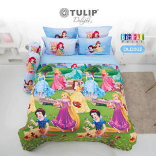 [New] TULIP Disney ชุดเครื่องนอน ผ้าปูที่นอน ผ้านวม รุ่น TULIP Delight ลายเจ้าหญิง Princess DLD003 ลิขสิทธิ์แท้ดิสนีย์