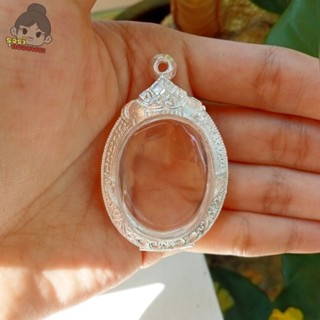 กรอบพระเงินผสม | ไข่ใหญ่ | กว้าง2.8*สูง3.7ซม.ลายใหม่(ขนาดจอกระจก)