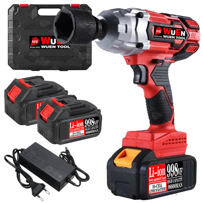 จัดส่งในพื้นที่  998VF ประแจผลกระทบไร้สาย 1800Nm Wrench แรงบิด มอเตอร์แบบไม่มีแปรง ประแจผลกระทบไฟฟ้า