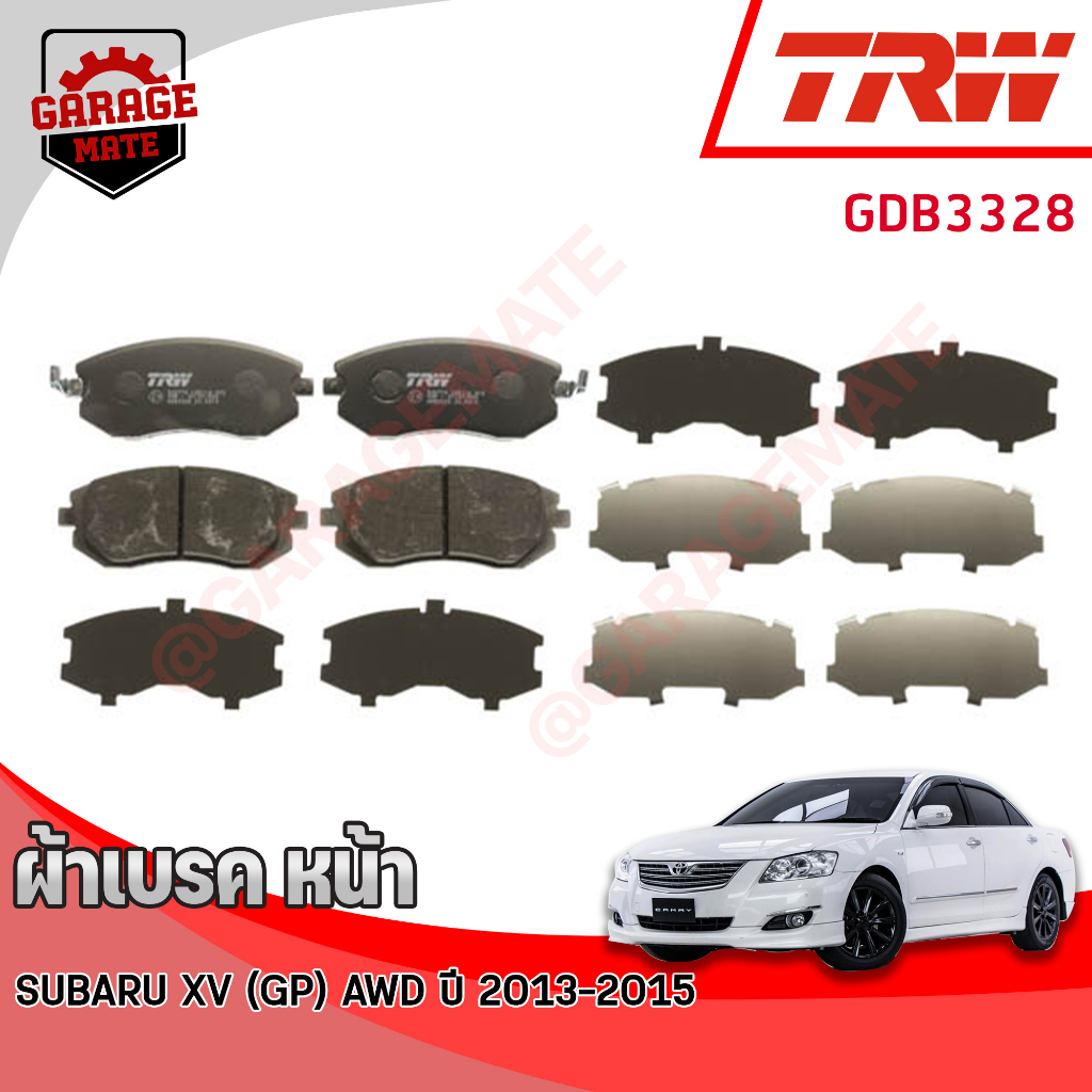 TRW ผ้าเบรคหน้า SUBARU BRZ (ZC6) 2014 ขึ้นไป / FORESTER (SJ)  AWD 13-19 /  XV (GP) 2.0L AWD 13-17 รห