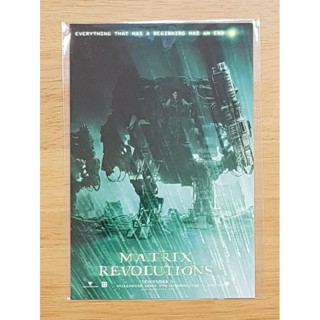 Postcard Matrix Revolutions ภาพยนตร์ เมทริกซ์ ของแท้ EGV ของใหม่ หายาก คีอานู รีฟ