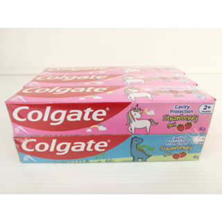 (แพ็ค 6) Colgate Strawberry gel  ยาสีฟันเด็ก คอลเกต สตรอเบอร์รี่ เจล สำหรับเด็กอายุ 2 ปีขึ้นไป