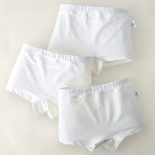 ShopAt.Two [SV-white] แพ็ค 3 ตัว กางเกงในเด็กสีขาว ผ้าฝ้ายนุ่ม ยืดหยุ่น สวมใส่สบาย ระบายอากาศ