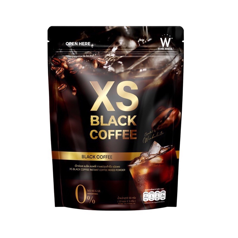 WINK WHITE XS BLACK COFFEE เอ็กซ์เอส แบล็คคอฟฟี่ กาแฟดำ ลดน้ำหนัก
