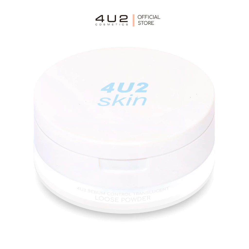 แป้งฝุ่น คุมมัน 4U2 SEBUM CONTROL TRANSLUCENT LOOSE POWDER แป้งฝุ่น4U2 โปร่งแสง สูตรคุมมัน แป้งโปร่งแสง 4U2