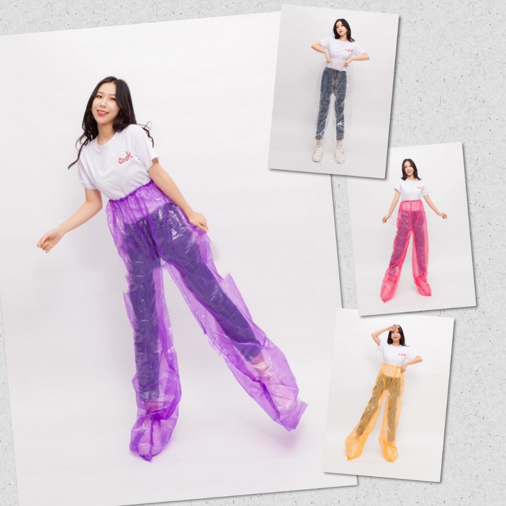 😋 กางเกงกันน้ำ ถุงเท้ากันน้ำ ถุงคลุมเท้า รุ่นหนา กันน้ำ กันฝุ่น ถุงพลาสติก ยางยืดรัดเอว 😋