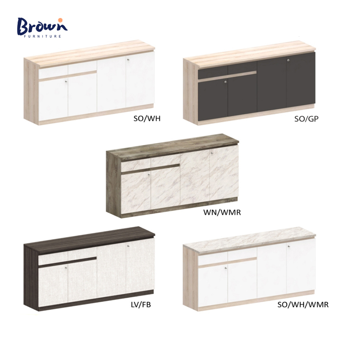 ตู้เก็บของ ตู้อเนกประสงค์🌈มี4สี/ขนาด120,160ซม.ท็อปเมลามีนกันน้ำ[📌สินค้าส่งหลังปีใหม่] BROWNFURNITURE - รูปที่ 7