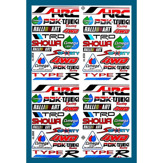 สติกเกอร์ Showa & HRC Team สติกเกอร์แต่งรถ สำหรับรถมอเตอร์ไซค์ ติดรถยนต์ หมวกกันน็อค โลโก้ Stickersย