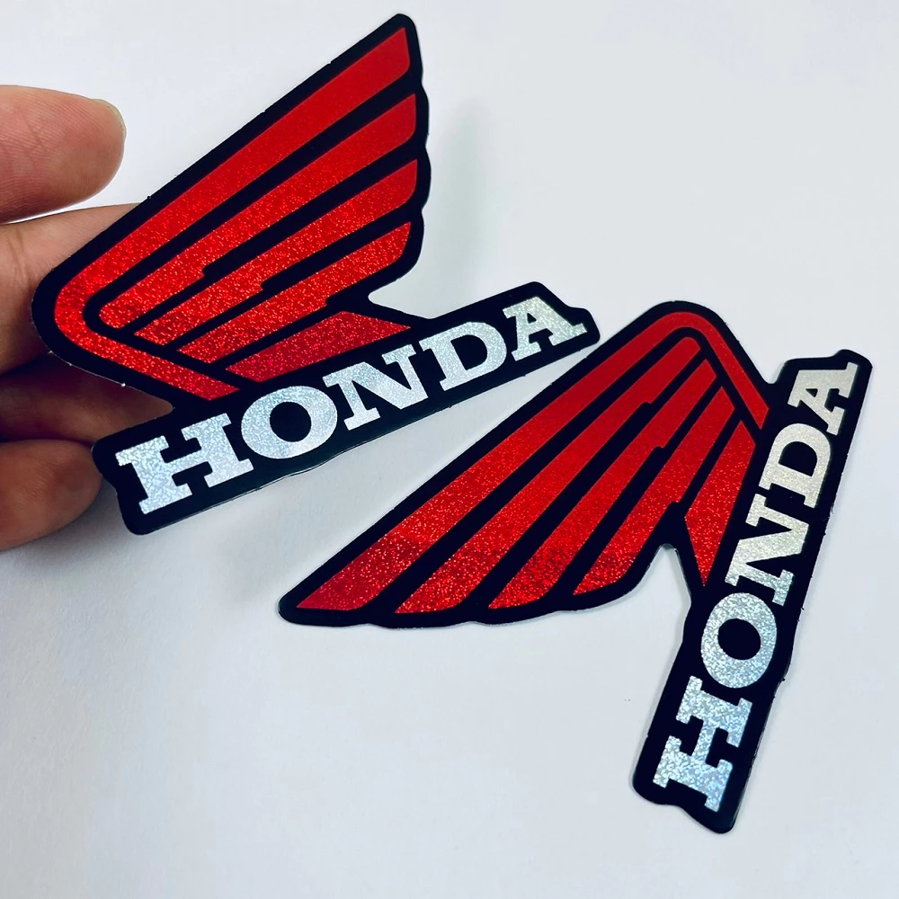 สติ๊กเกอร์ปีกฮอนด้า สีแดง สำหรับ Honda Wave Pcx Click Msx Forza thumbnail 3