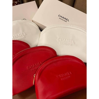 CHANEL Make-Up Cases and Bags  Lamp skin กระเป๋าเครื่องสำอางค์PU หนังแกะ เนื้อนิ่มมาก  แบรนด์ ชาแนล สวยสุด