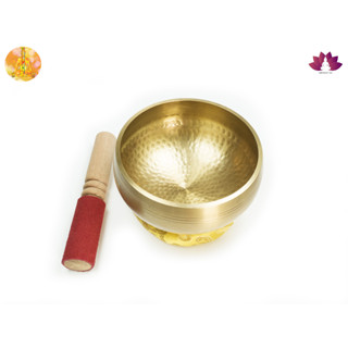 Singing Bowl ขันธิเบต ขนาด14-14.5ซม. ชามทำสมาธิ 1 ใบ ไม้วน 1 ชิ้น หมอนรอง 1 ชิ้น