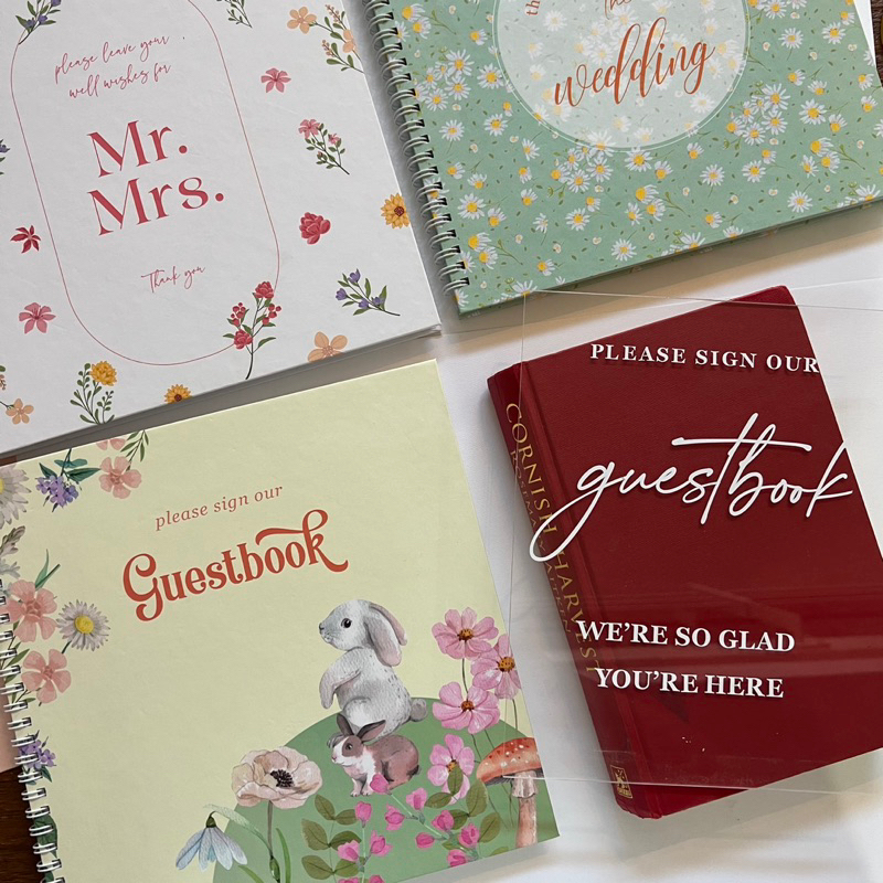 Guestbook  สมุดเซ็นอวยพรงานแต่ง สมุดประสาทพร สมุดอวยพรวันแต่งงาน
