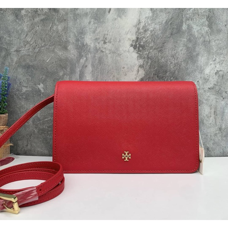 🎀 (สด-ผ่อน) *ลด1000฿ * กระเป๋าสะพายสีแดง Kir Royale 49126 Tory Burch Emerson Combo Crossbody Handbag