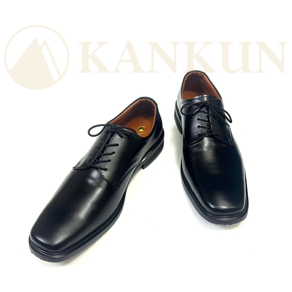 KANKUN รองเท้าคัทชู หนังแท้ derby ทรงหัวตัด งานสวย ถูกระเบียบ หนังขัดมันเงา พื้นนุ่มมาก ใส่ออกงานพิธีต่าง ๆ ผูกเชือกสีดำ ราคา ถูกที่สุด ดีลบีเคเค แกลเลอรีภาพที่ 4