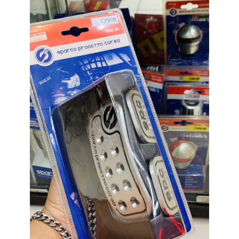 แป้นเหยียบ sparco แป้นเบรค แป้นคันเร่ง AT MT ออโต้ ของแท้ sparco อลูมิเนียม หนา ใช้ในสนาม แข่ง Pedal spc corsa