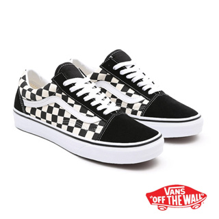 [ลิขสิทธิ์แท้] VANS Old Skool Primary Check (Repro) Black/True White รองเท้า แวนส์ แท้