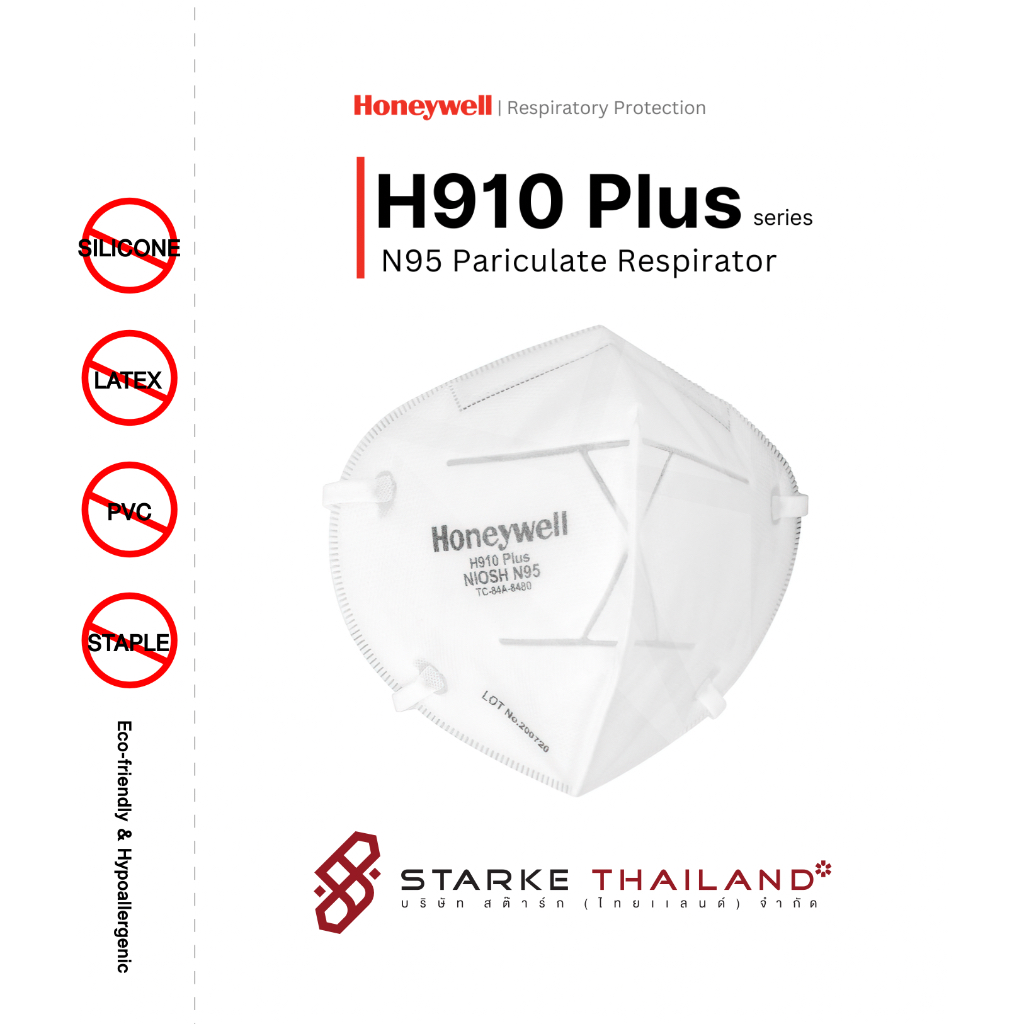 3 ชิ้น N95 NIOSHรุ่นH910Plus ปกป้องสูงสุดจากฝุ่น PM 2.5   Best seller!!