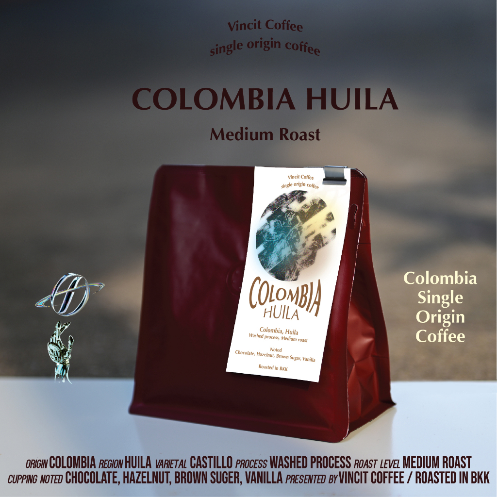 กาแฟคั่วสด Colombia Huila, Medium roast