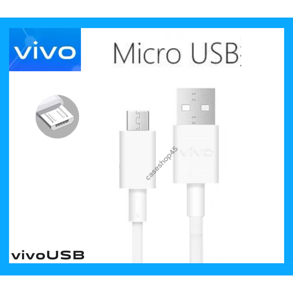 สายชาร์จ แท้ USB Micro Vivo ใชได้เช่นรุ่น V15,V11,V11i,V7,V7+,V9,Y1S V15,V11,V11i,V7,V7Plus,V9 Y11 Y12 Y15 Y17 และ