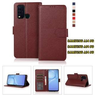 เคสฝาพับ มีล็อค สำหรับ SAMSUNG A14 5G/A54 5G/A34 5G/A24 รุ่นใหม่ เคสใส่บัตรได้ แถมสาย เคสฝาพับหนัง เคสมีแม่เหล็ก BOSS