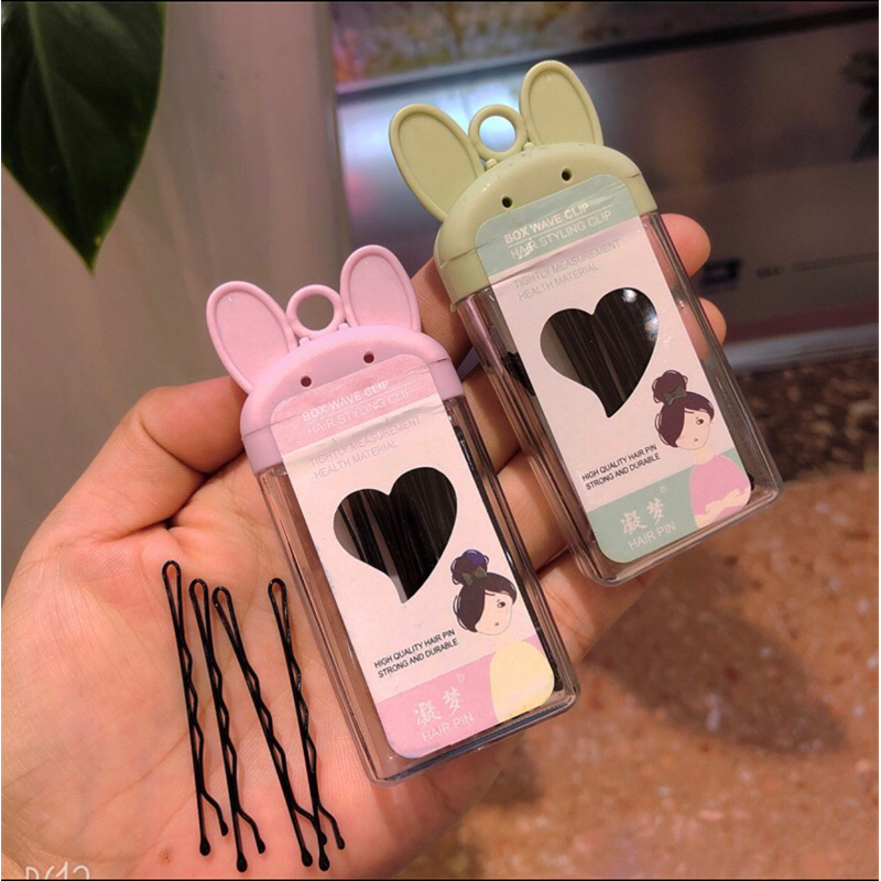 (ก011)กิ๊บหนีบผม กิ๊บดำ คละกล่อง