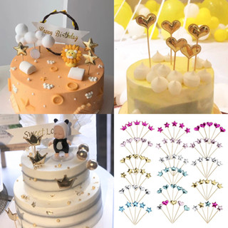 ดาวหัวใจมงกุฏตกแต่งเค้กวันเกิดประดับการ์ดงานประดิษฐ์DIY
