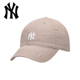 MLB หมวกแก๊ป UNISEX CURVED CAP 3ACP7701N 50BGS NEW YORK YANKEES เบจ  ของแท้ 100%