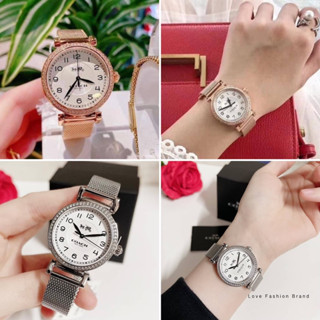 👑ผ่อน0%~แท้100%👑 นาฬิกาข้อมือ Coach Madison Ladies Silver-tone Watch 14502651 /14503398