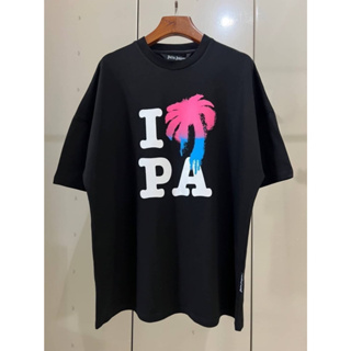 PALM ANGELS I PA CON STAMPA PALMA PINK &amp; BLUE GRADIENT SPRAY PRINT  T-SHIRT  เสื้อยืดคอกลมแขนสั้น แบรนด์ปาล์มแองเจิล