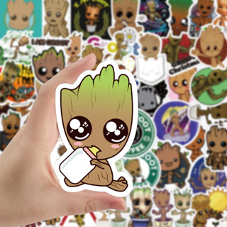 พร้อมส่ง กรู๊ท Groot marvel มาร์เวล  sticker สติกเกอร์กันน้ำรูปแบบที่แตกต่างกัน 50ชิ้น