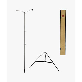 Campingmoon Stainless Steel Lantern Pile Driver with Tripod Stand(D-243)ขาตั้งตะเกียงสแตนเลสแบบปักดินพร้อมขาตั้ง