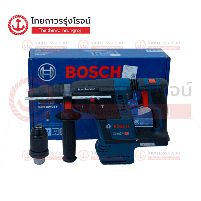 BOSCH สว่านโรตารี่ไร้สาย 3ระบบ 26mm 18v GBH18V-26F 2.6J SDS-PLUS เปลี่ยนหัวได้ BLM 0611910000(เครื่อ