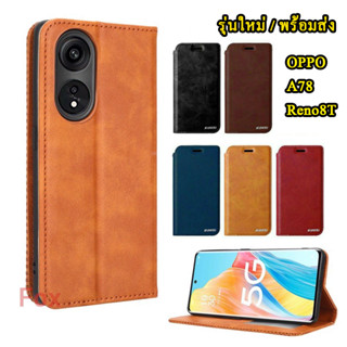 ราคาส่ง เคส A38 7G / A18 / Reno 8T/A98/A58 4G/A78 เคสโทรศัพท์หนัง ฝาพับ พร้อมช่องใส่บัตร สําหรับ OPPO Reno8T XUNDU