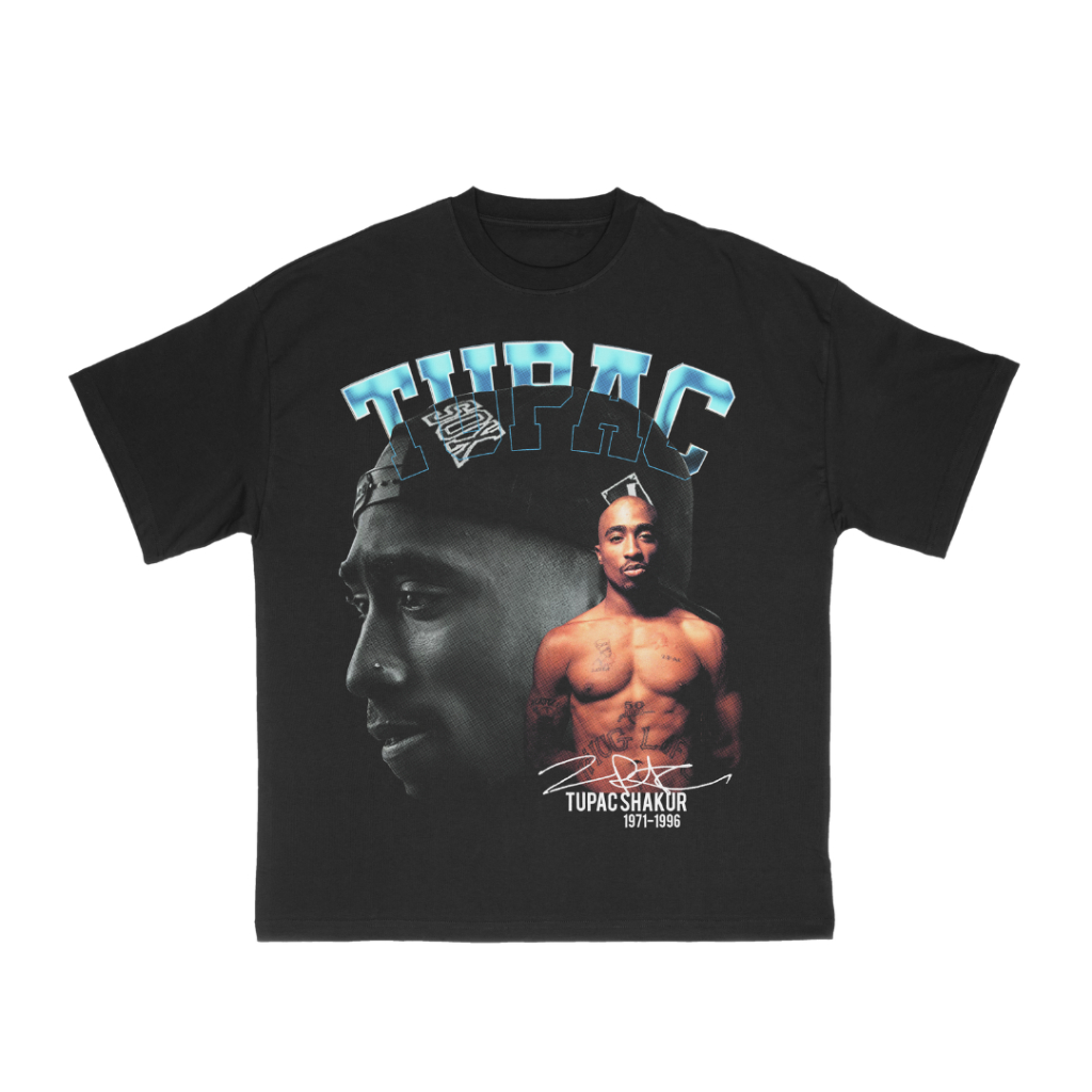 Screen Zone เสื้อยืดแขนสั้น Bootleg ลายศิลปิน Tupac