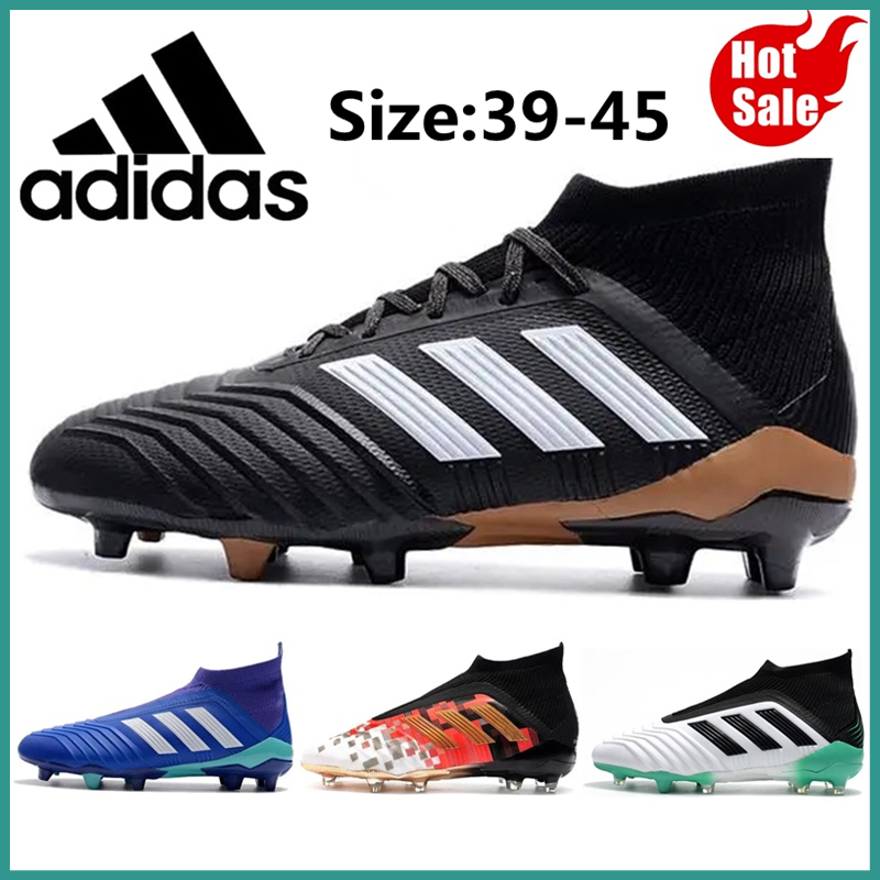 【บางกอกสปอต】Adidas_Predator 18+ Pogba FG รองเท้าฟุตบอลอาวุโสรองเท้าฟุตซอลอาชีพรองเท้าฟุตบอลในร่ม/กลางแจ้ง