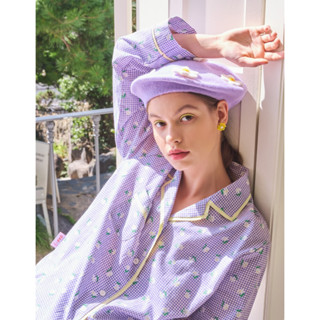 เซ็ตชุดนอน รุ่น Lilac dasies Loungewear Cotton Set