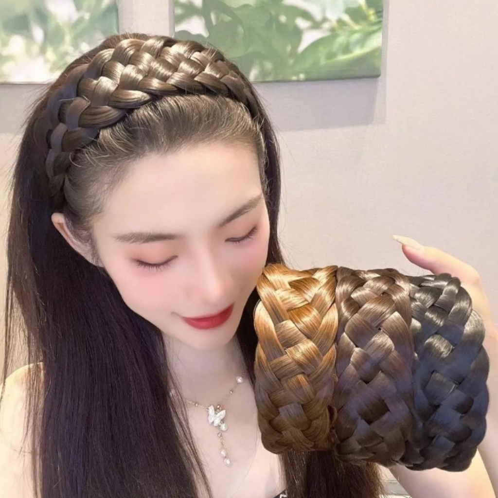 👉 ที่คาดผม ผมถักเปีย เหมือนจริง ขนาดใหญ่ ที่คาดผมแฟชั่น ที่คาดผมเกาหลี เกรดพรีเมี่ยม หลากหลายสี 👉