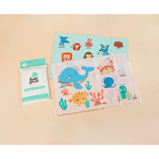 Baby Bokchoi Disposable Baby Placemat แผ่นปูโต๊ะเอนกประสงค์แบบใช้แล้วทิ้ง 1 แพ็ค (20 แผ่น)