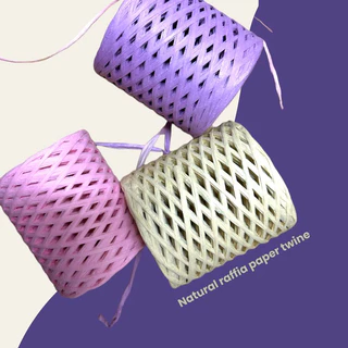 Natural raffia paper twine | เชือกกระดาษจากใยปาล์ม สำหรับตกแต่ง art&craft ม้วนละ 200 เมตร