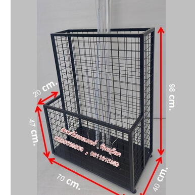 ชั้นโชว์หลอดไฟ กระดาษฟิวเจอร์บอร์ด ไม้กวาด ไม้ถูพื้น  อุปกรณ์สินค้าเป็นแท่งเป็นด้ามยาว ขนาด 40×70×98 cm. - รูปที่ 3