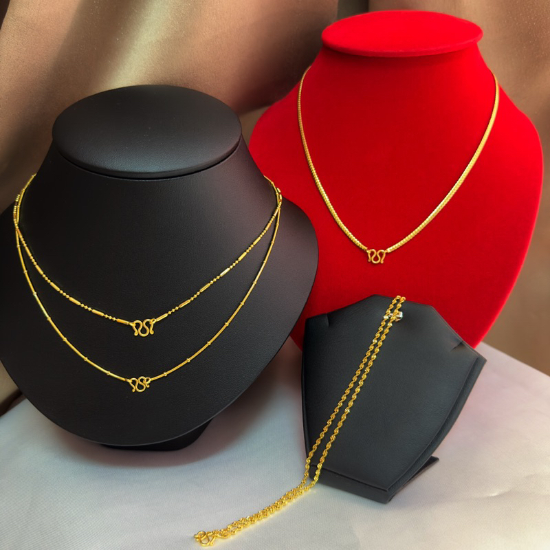 สร้อยคอทองชุบ มี 4 ลาย[27]ให้เลือก งานทองชุบ 18 k. ยาว 18นิ้ว